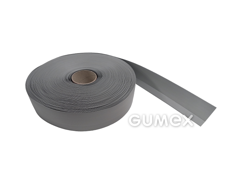 Universelle Sockelleiste für PVC-Bodenbeläge, 1,1mm, 47x18mm, glattes Design, PVC, grau, 